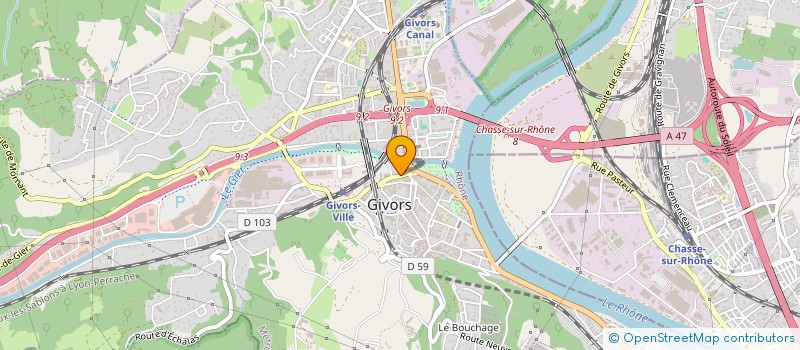 localisation de l'entreprise SARL KARINE ET REGIS à GIVORS
