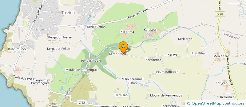 localisation de l'entreprise SARL KERANDRAON  PLOUMOGUER