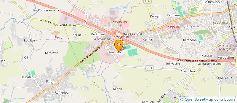 localisation de l'entreprise SARL KERDIEU à QUIMPERLE