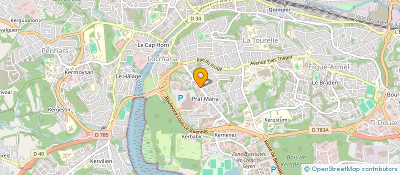 localisation de l'entreprise SARL KERMADEC  QUIMPER
