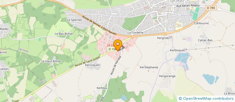 localisation de l'entreprise SARL KERSONELEC à SARZEAU