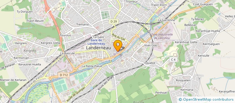 localisation de l'entreprise SARL KERVOERN à LANDERNEAU