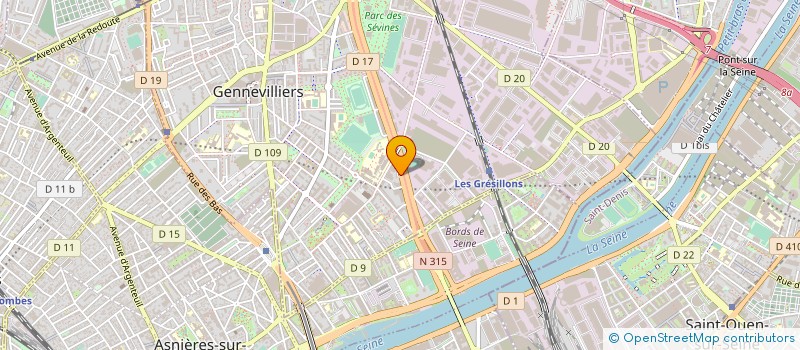 localisation de l'entreprise SARL KR à GENNEVILLIERS