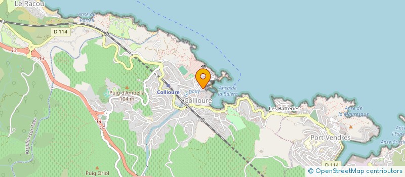 localisation de l'entreprise SARL L'AQUARELLE  COLLIOURE