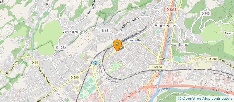 localisation de l'entreprise SARL L'ARCALOD à ALBERTVILLE