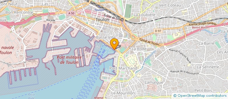 localisation de l'entreprise SARL L'ATALANTE  TOULON