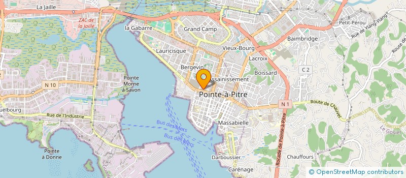 localisation de l'entreprise SARL L'ATELIER  POINTE A PITRE