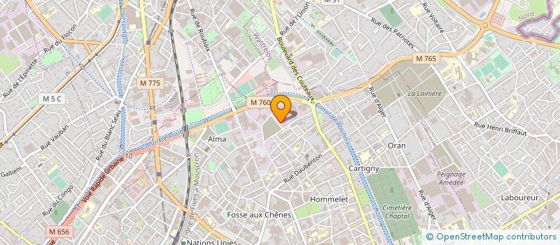 localisation de l'entreprise SARL L'ATELIER  ROUBAIX