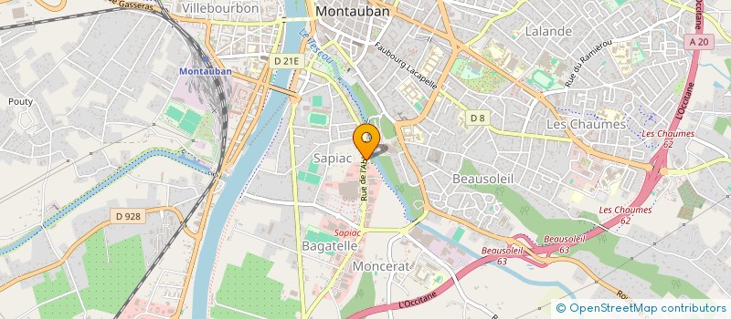 localisation de l'entreprise SARL L'ATELIER  MONTAUBAN