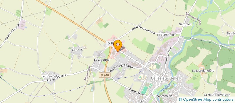 localisation de l'entreprise SARL L'ATELIER DES GOURMANDS  CELLES-SUR-BELLE