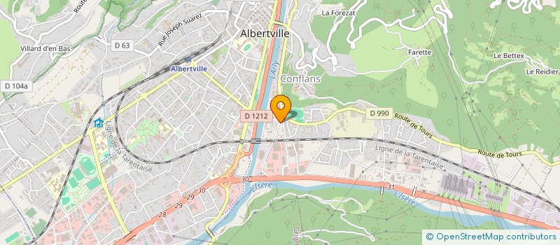 localisation de l'entreprise SARL L'AUBERGE DE COSTAROCHE  ALBERTVILLE