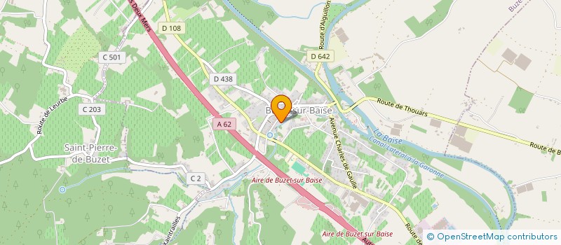 localisation de l'entreprise SARL L AUBERGE DES VIGNES  BUZET-SUR-BAISE