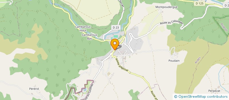 localisation de l'entreprise SARL L'AUBERGE DU POUGET  ARDES