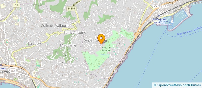 localisation de l'entreprise SARL L'AVENIR à VALLAURIS
