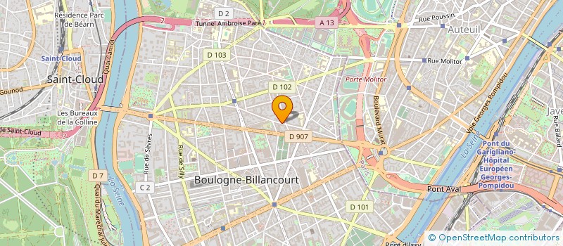 localisation de l'entreprise SARL L E Z  BOULOGNE-BILLANCOURT