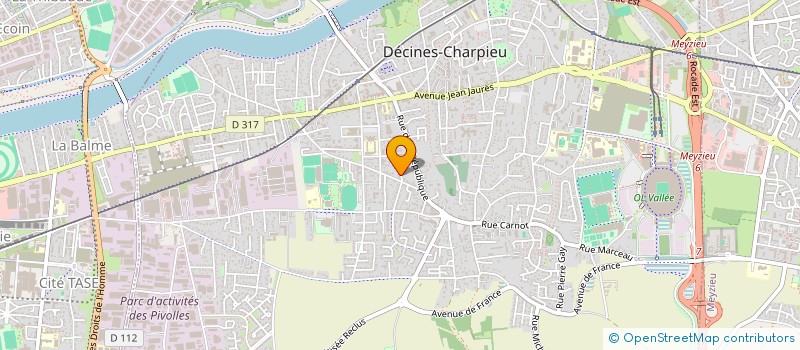 localisation de l'entreprise SARL L'ECLAT  DECINES-CHARPIEU