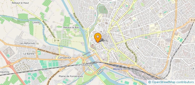 localisation de l'entreprise SARL L ETABLE  BEZIERS