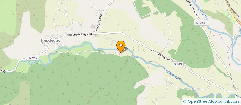 localisation de l'entreprise SARL L'EUPHROSYNE DU MONT GARDE à TRESCLEOUX