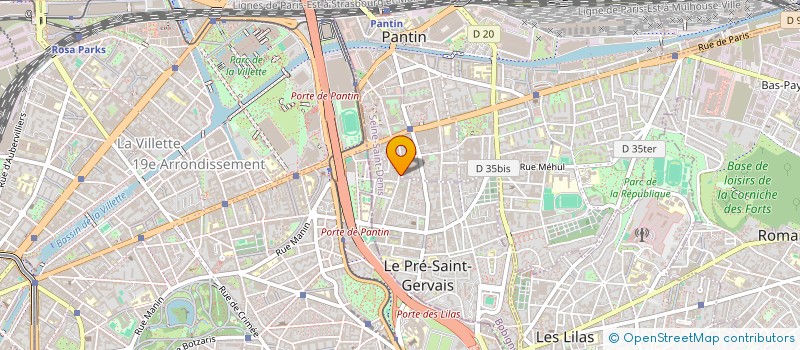 localisation de l'entreprise SARL L'HERITAGE  PANTIN