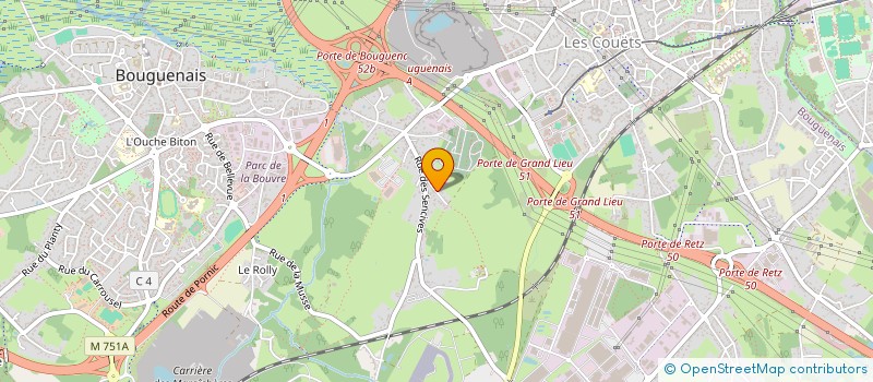 localisation de l'entreprise SARL L'INTERMEDE  BOUGUENAIS