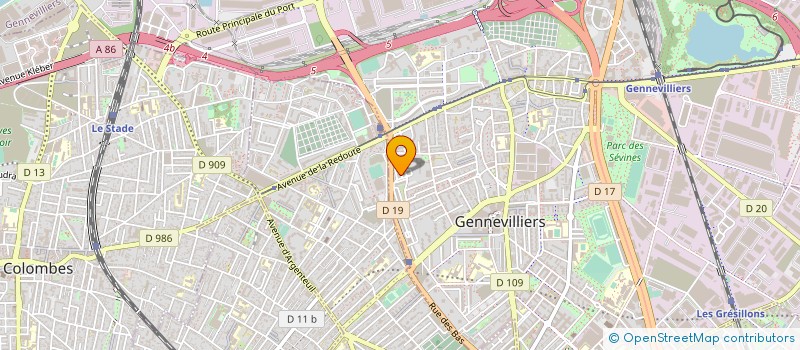 localisation de l'entreprise SARL L.J.E. à GENNEVILLIERS