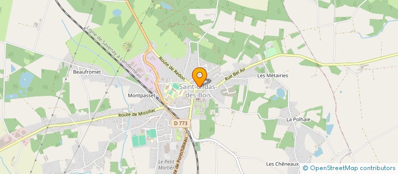 localisation de l'entreprise SARL L.M.P. COIFFURE  SAINT-GILDAS-DES-BOIS