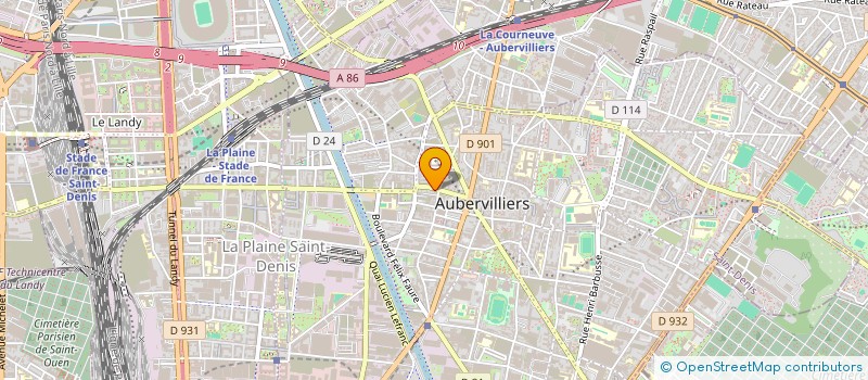 localisation de l'entreprise SARL L.M TRAITEUR à AUBERVILLIERS