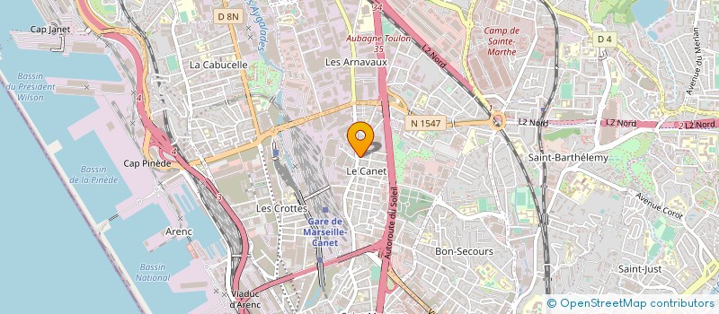 localisation de l'entreprise SARL L.N. CONSTRUCTION à MARSEILLE