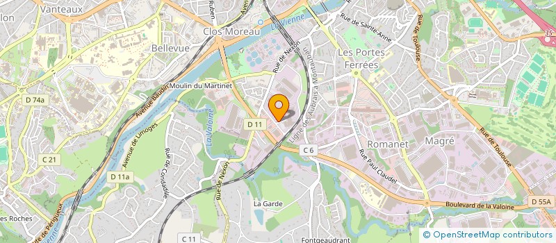 localisation de l'entreprise SARL LA BAS OU à LIMOGES