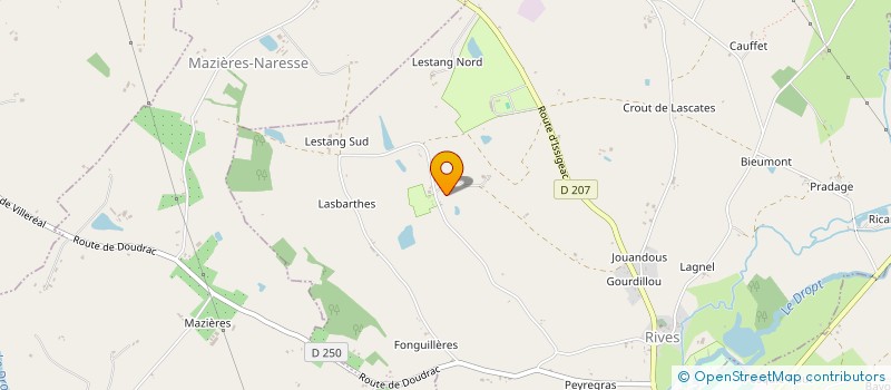 localisation de l'entreprise SARL LA BERGOUGNE  RIVES