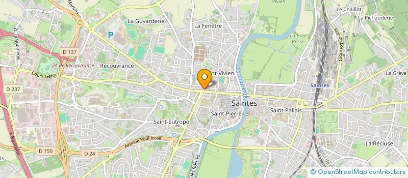 localisation de l'entreprise SARL LA BONNE ADRESSE  SAINTES