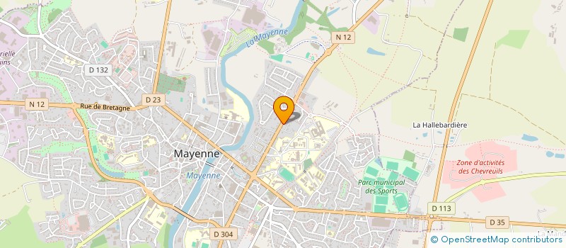 localisation de l'entreprise SARL LA BONNE TABLE  MAYENNE