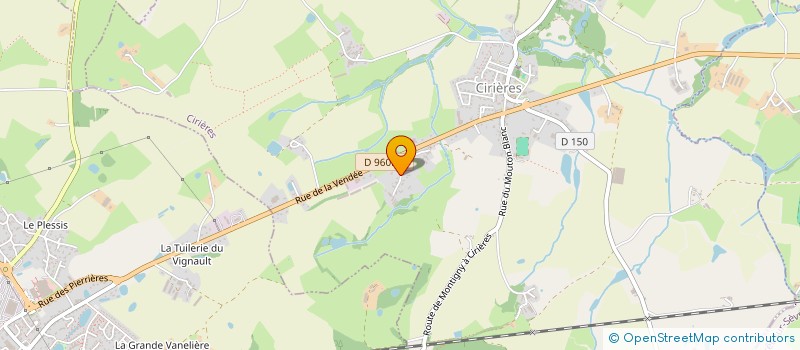 localisation de l'entreprise SARL LA BONNE VOLAILLE  CIRIERES