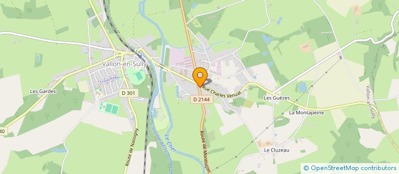 localisation de l'entreprise SARL LA CAMPAGNARDE à VALLON-EN-SULLY