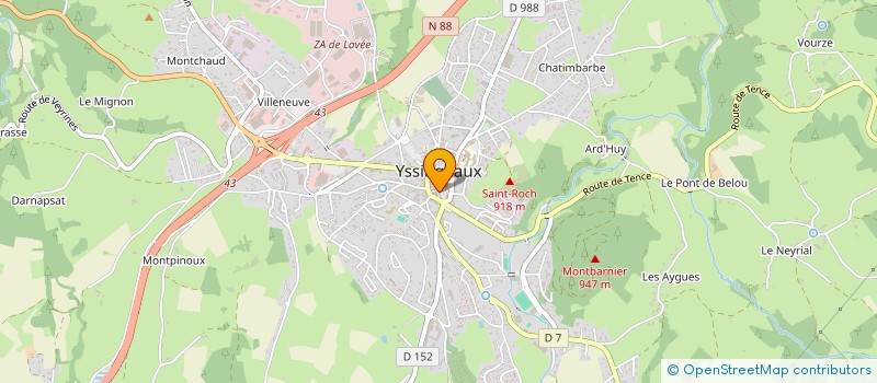 localisation de l'entreprise SARL LA CAMPAGNARDE  YSSINGEAUX