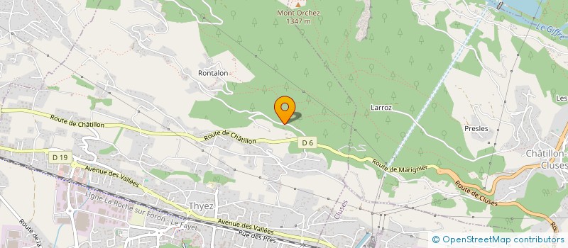localisation de l'entreprise SARL LA CASCADE DES MONTAGNES  THYEZ