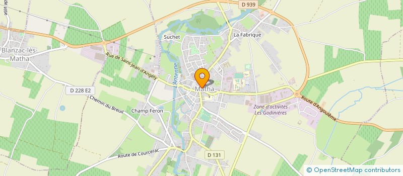 localisation de l'entreprise SARL LA CHAUSSERIE MATHA à MATHA