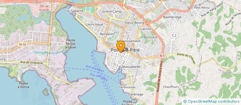 localisation de l'entreprise SARL LA CORNICHE D ARGENT à POINTE-A-PITRE