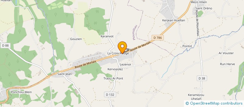 localisation de l'entreprise SARL LA CROIX ROUGE  PLOUMILLIAU