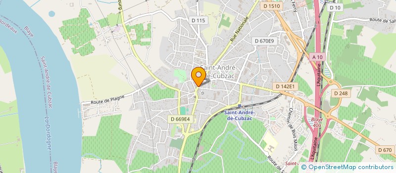 localisation de l'entreprise SARL LA DAME BLANCHE  SAINT-ANDRE-DE-CUBZAC