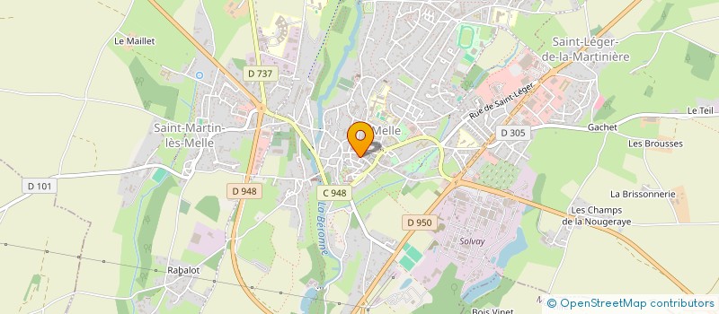 localisation de l'entreprise SARL LA FERME A LA VILLE à MELLE