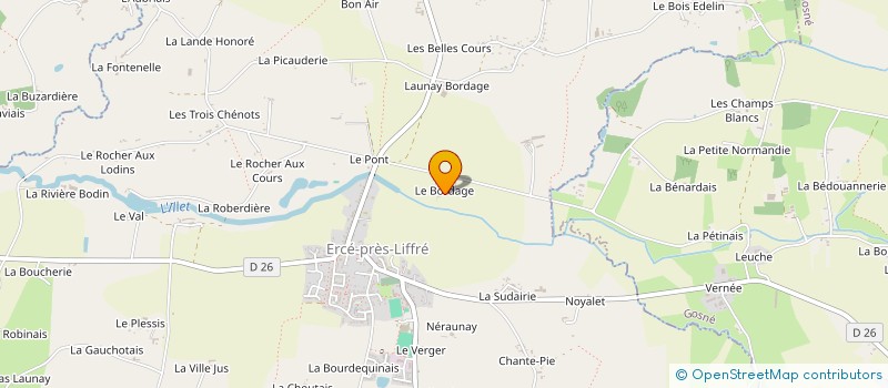 localisation de l'entreprise SARL LA FERME DU BORDAGE à ERCE-PRES-LIFFRE