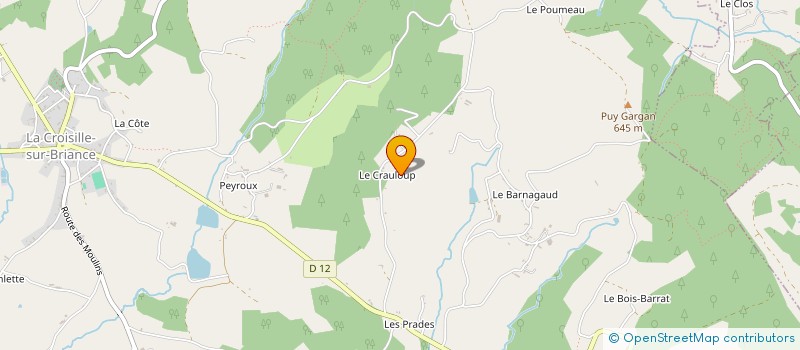 localisation de l'entreprise SARL LA FERME DU CRAULOUP à LA CROISILLE-SUR-BRIANCE