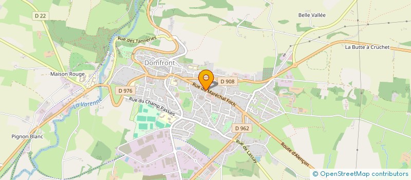 localisation de l'entreprise SARL LA HAMARDIERE à DOMFRONT-EN-POIRAIE
