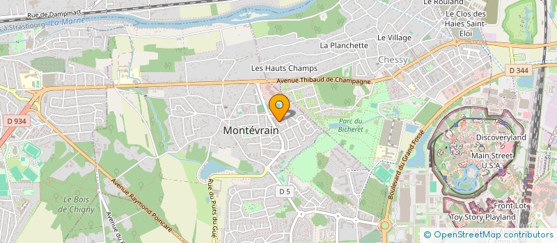 localisation de l'entreprise SARL LA LIMOUSINE DE CHARPENTE  MONTEVRAIN