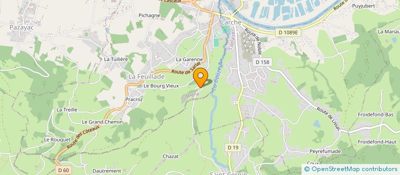 localisation de l'entreprise SARL LA MURAILLE DE CHINE  TERRASSON LAVILLEDIEU