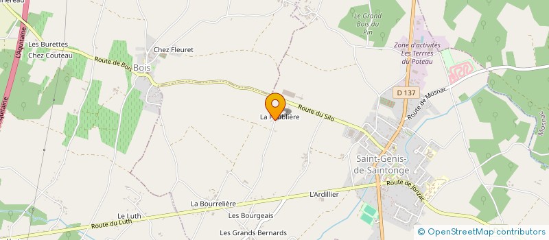 localisation de l'entreprise SARL LA PAUBLIERE  SAINT-GENIS-DE-SAINTONGE