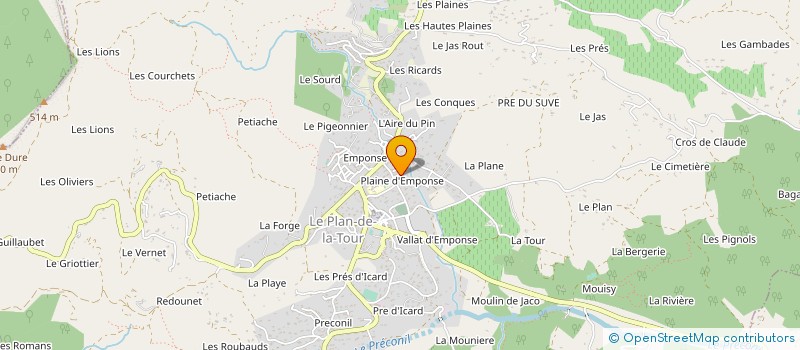 localisation de l'entreprise SARL LA PERVENCHE  LE PLAN-DE-LA-TOUR