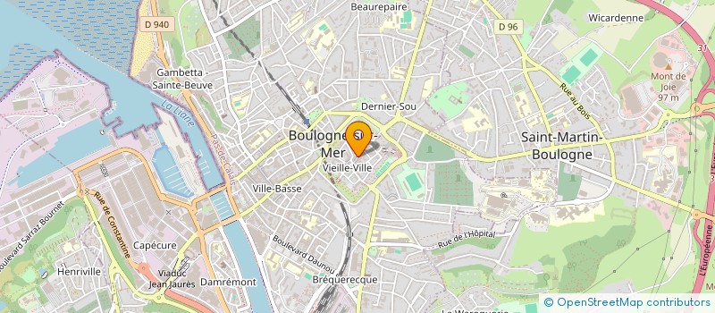 localisation de l'entreprise SARL LA PIERRE CHAUDE  BOULOGNE-SUR-MER