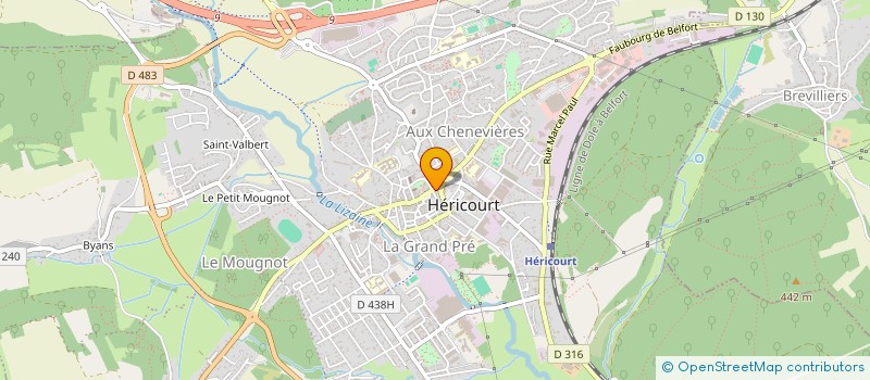 localisation de l'entreprise SARL LA RESSE  HERICOURT